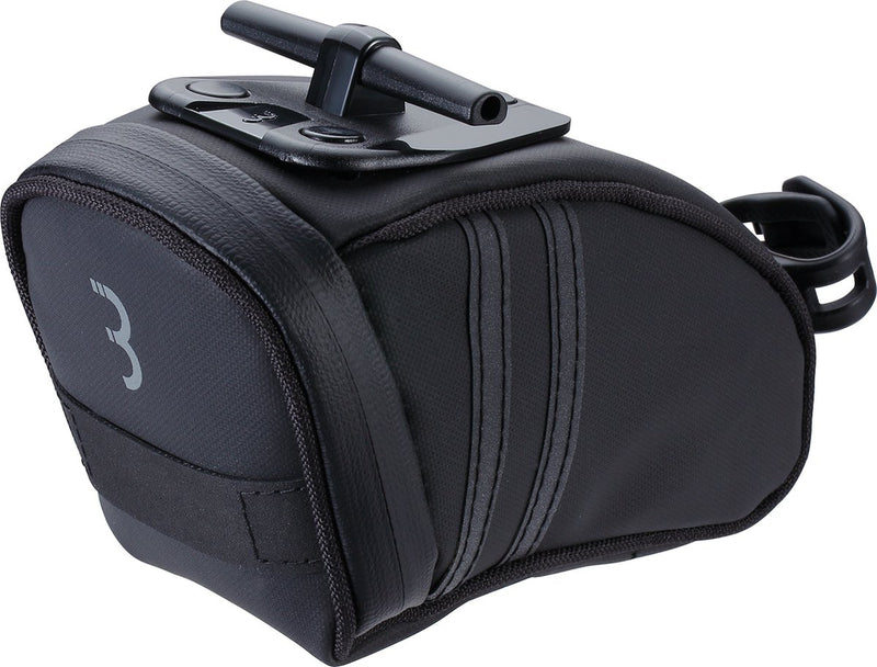 Bbb ciclismo curvepack reflect bolsa de sillín bicicleta - bolsa de bicicleta de carretera lona - bolsa reflectante - negro - talla m - bsb-13m