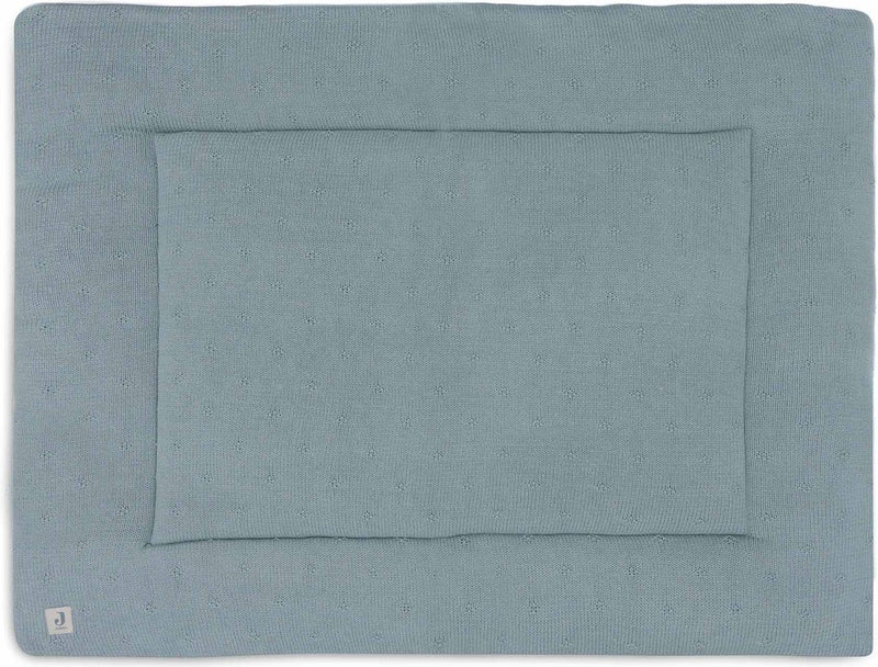 Jollein - tappeto per box 75x95 cm - tappeto da gioco per bambini - accogliente maglia verde mare