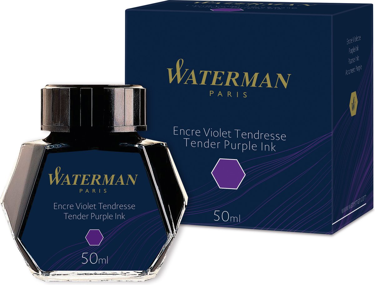 Tinta para pluma estilográfica Waterman | morado | botella de 50ml