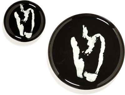 Serax - fiesta ottolenghi - plato s - blanco y negro - 19 ø - 2 piezas