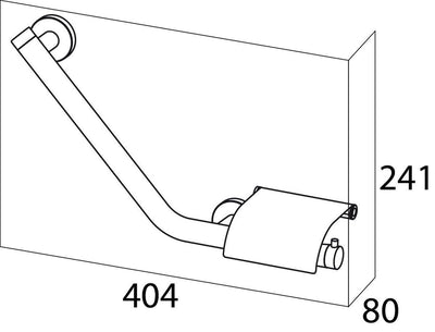 Tiger Boston - Comfort Safety - Asa - Soporte de pared con portarrollos con tapa - Derecha - Acero inoxidable cepillado