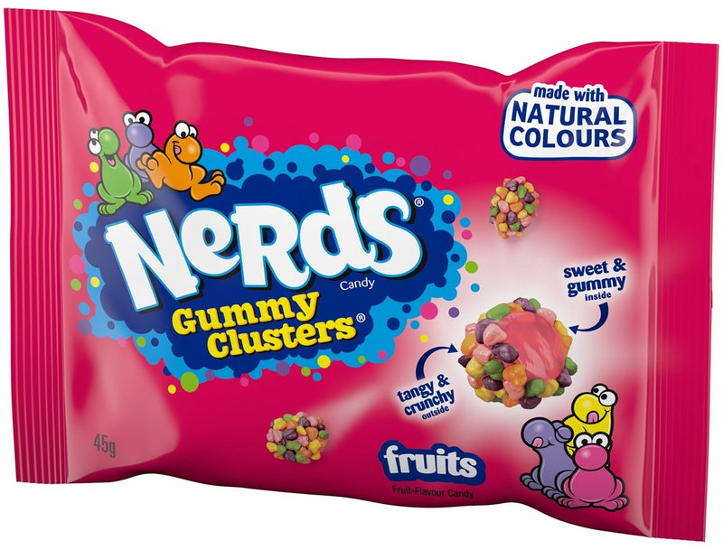 Frutas en racimos de goma Nerds - 20 x 45gr - paquete económico