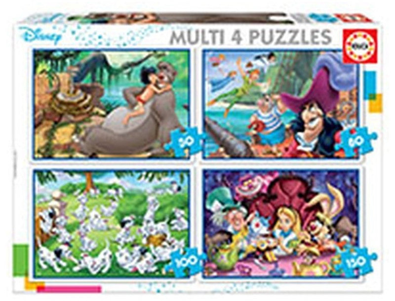 Puzzle Educa - disney classic multi - 4 puzzle 50-80-100-150 pezzi