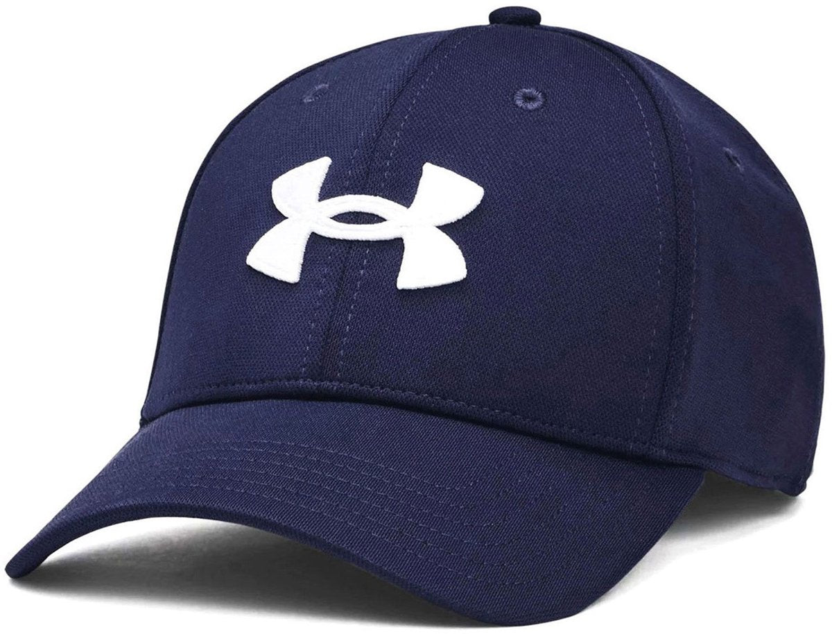 Gorra de hombre Under Armour m blitzing low str-blu - azul marino medianoche - blanco