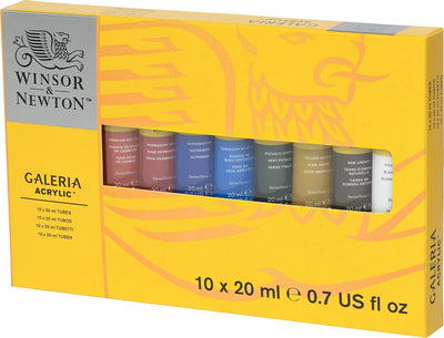 Winsor Newton Galeria Acrílico Color 10 x 20ml Juego de tubos