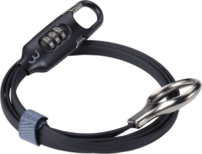 Bbb cycling loopsafe fietsslot cijferslot - compact en lichtgewicht kabelslot fiets - zwart - 120 cm - bbl-55