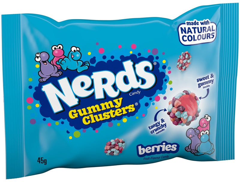 Nerds gummy clusters berries - 20 x 45gr - voordeelverpakking