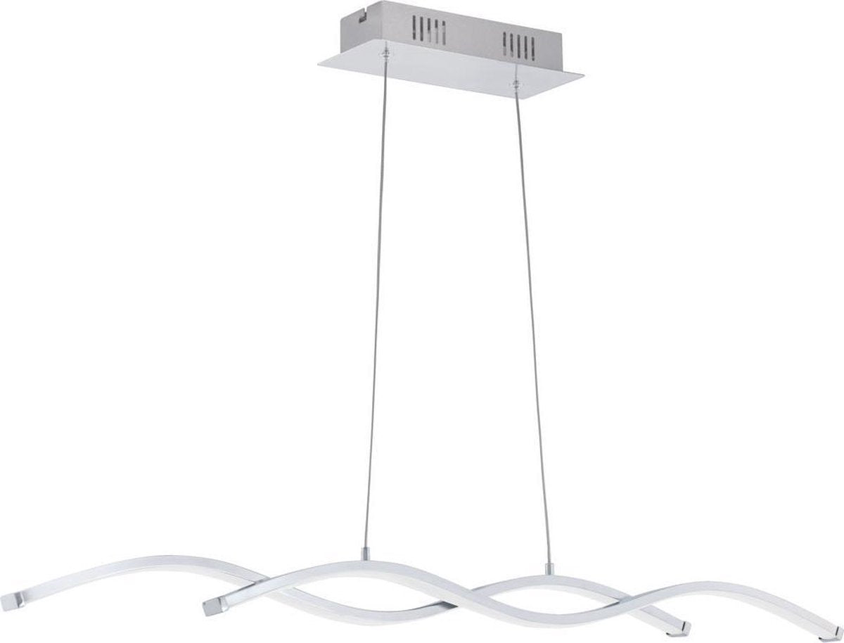 Eglo lasana 2 - hanglamp - 2 lichts - chroom - wit