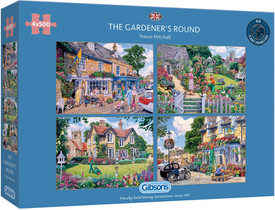 Gibsons - the gardener s round (by trevor mitchell) - 4×500 pieces 48×34cm (w×h) - jigsaw puzzle for adults