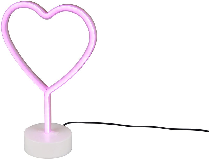 Rl vivi la tua realtà luminosa cuore - lampada da tavolo - bianca - incl. 1x SMD 1,5 W - Connessione USB - non dimmerabile - adatto per alimentazione a batteria