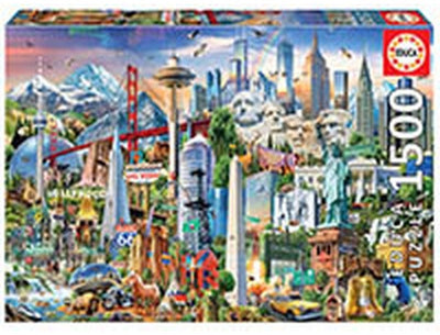 Educa - puzzle 1500 piezas - 1500 símbolos de América del Norte