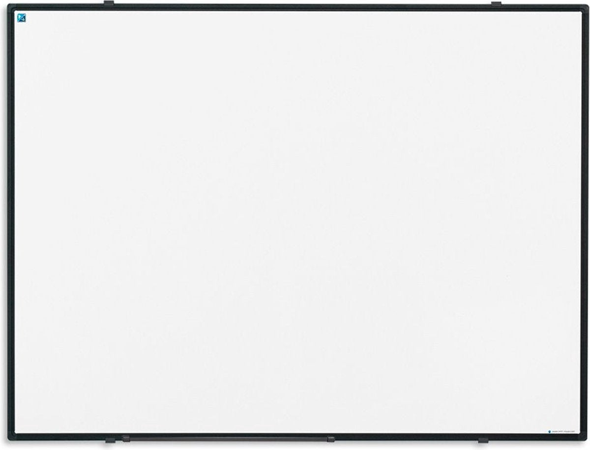 Smit visual whiteboard 60x90 cm softline emailstaal - 8mm zwart aluminium frame
