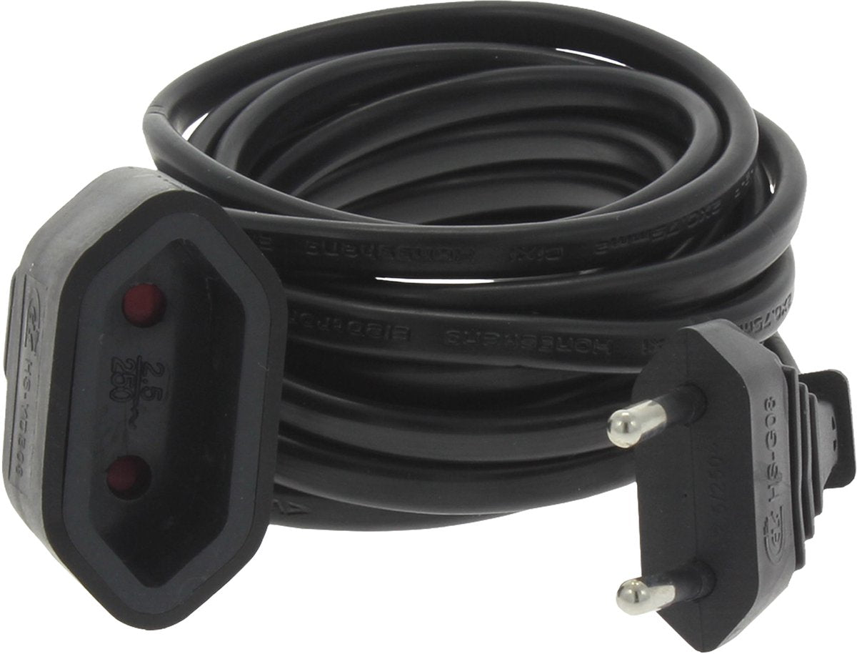 Cavo prolunga Q-link - euro - h03vvh2-f - 2 x 0,75 mmâ² - 3 m - nero