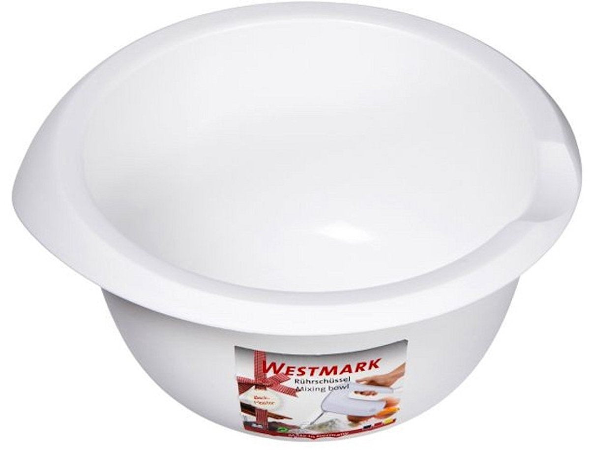Ciotola Westmark, 2,5 l, con beccuccio, plastica, bianco, 3152227w