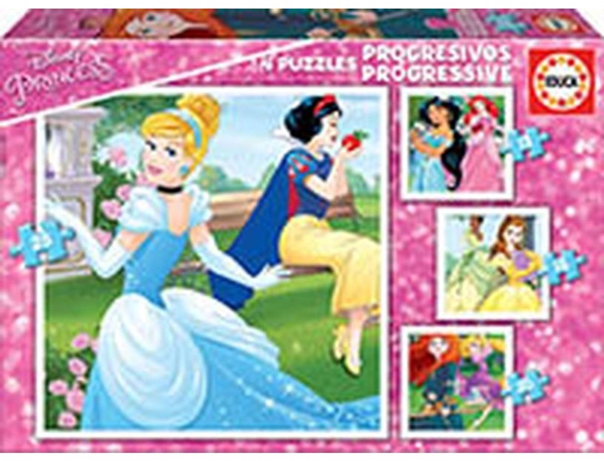Educa puzzle Principesse Disney in cartone 12-16-20-25 pezzi puzzle per bambini.