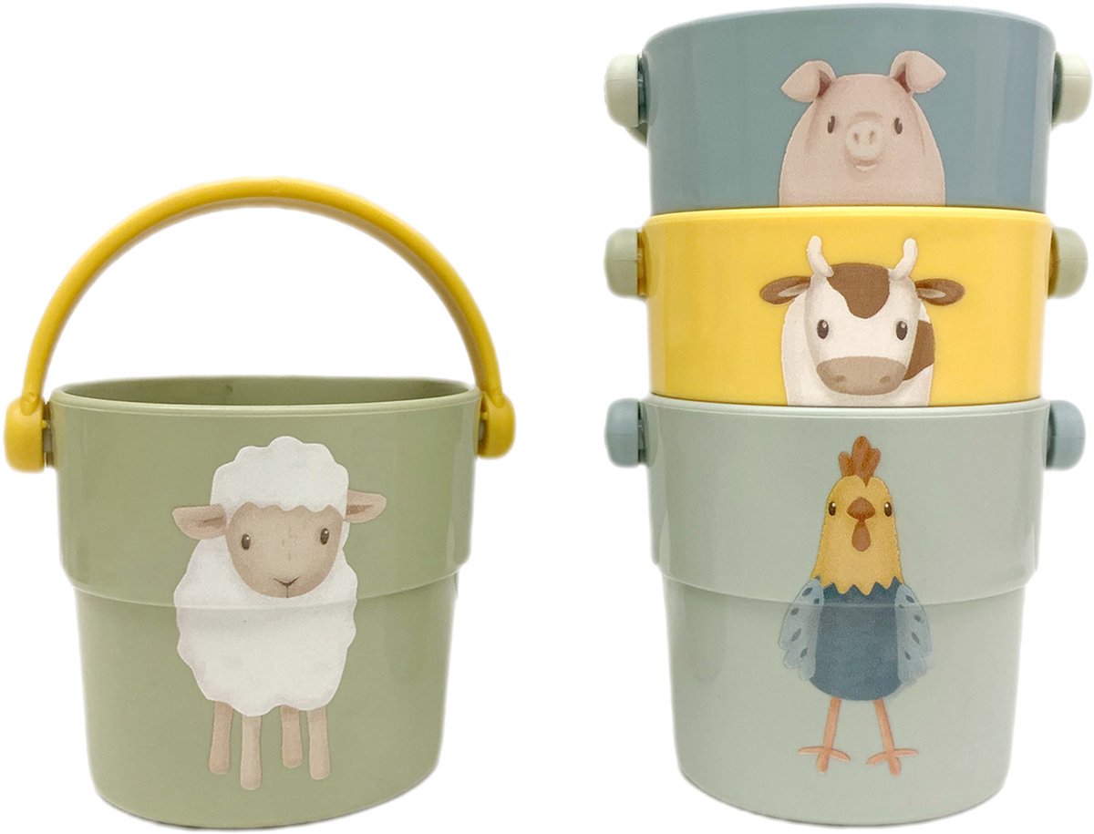 Little Dutch Farm Bathbekers 4 pezzi