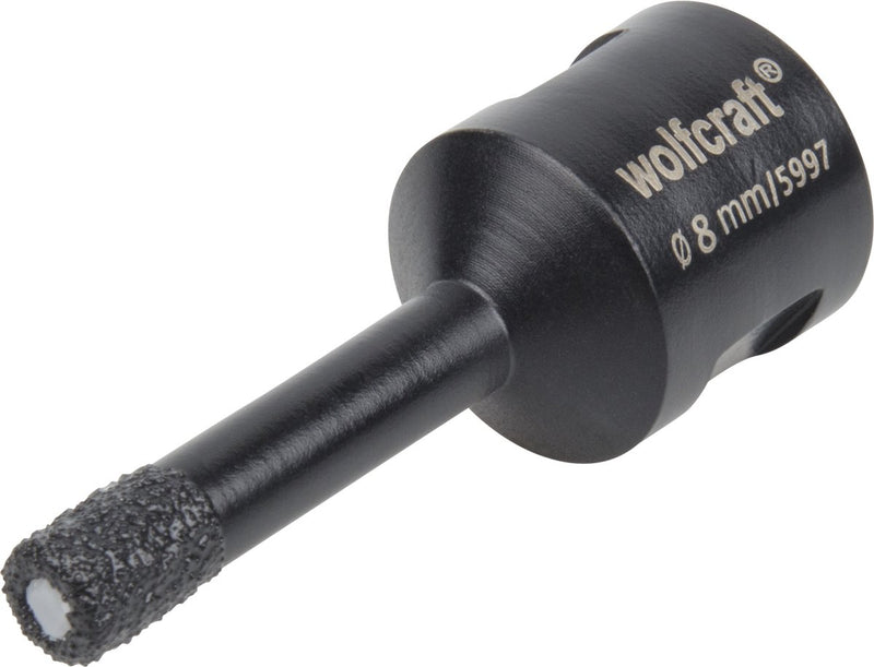 Wolfcraft - punta diamantata da 8 mm per smerigliatrice angolare - punta diamantata per piastrelle - 5997000