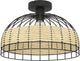Eglo anwick plafondlamp - e27 - ø 38 cm - zwart rotan