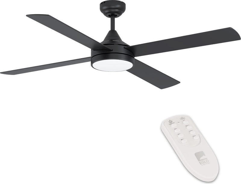 Lampada da soffitto Eglo trinidad con ventilatore - 122 cm - ac maggiore durata - nera - dimmerabile - luce bianca regolabile