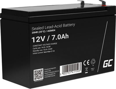 Green cell 12v 7ah (6.3mm) 7000mah vrla agm accu