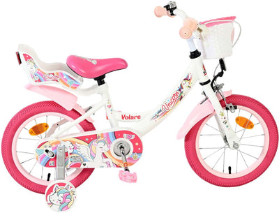 Volare unicorn children's bicycle - girls - 14 inches - white