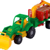 Cavallino Toys Cavallino Classic Tractor con rimorchio e legno, 61 cm