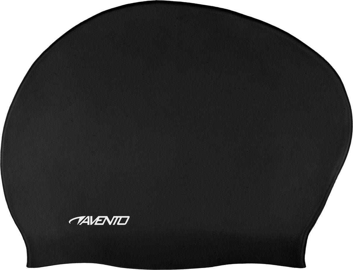 Cuffia da nuoto Avento per capelli lunghi - nera - adulto - silicone