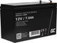 Green cell 12v 7ah (6.3mm) 7000mah vrla agm accu