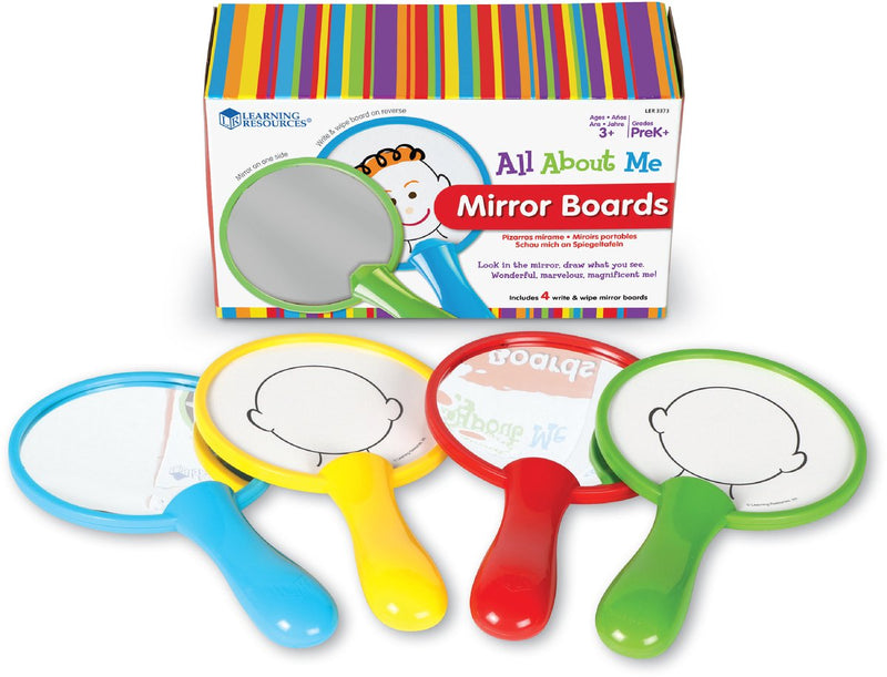 Tableros de espejos de recursos de aprendizaje (juego de 4) - 3+