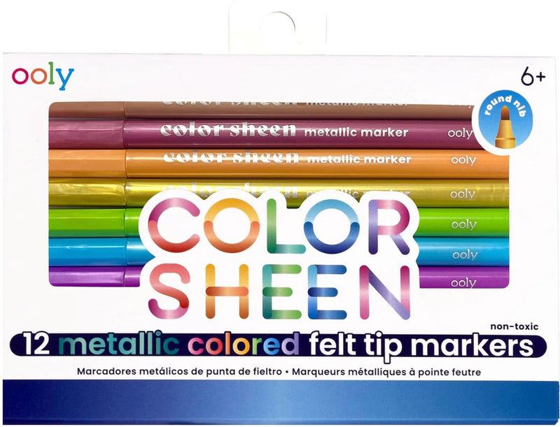 Ooly - brillo de color - rotuladores metálicos - 12 piezas