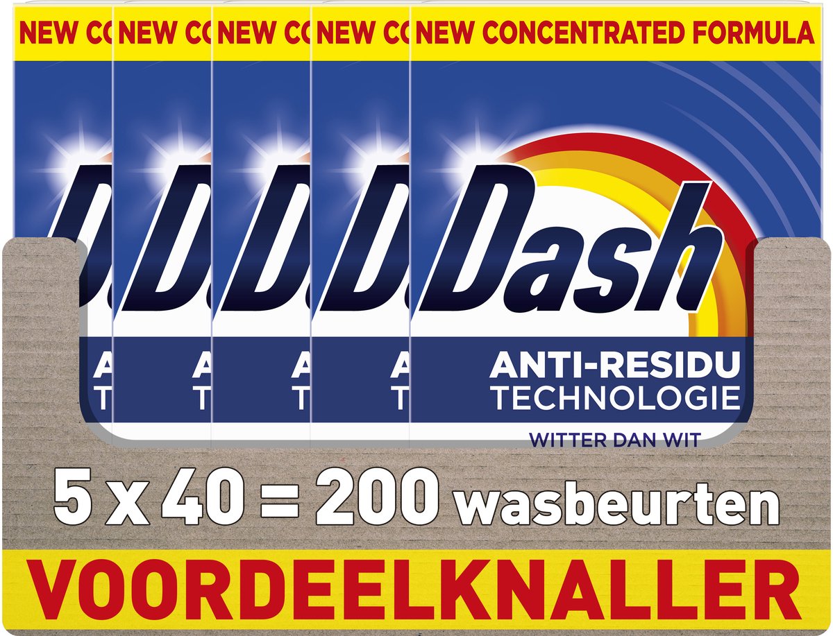 Dash waspoeder - witter dan wit - 5 x 40 wasbeurten