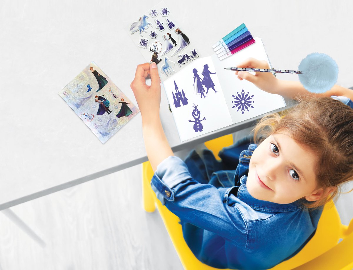 Lexibook frozen elektronisch geheim dagboek met verlichting en accessoires (stickers, pen, kleurpen)