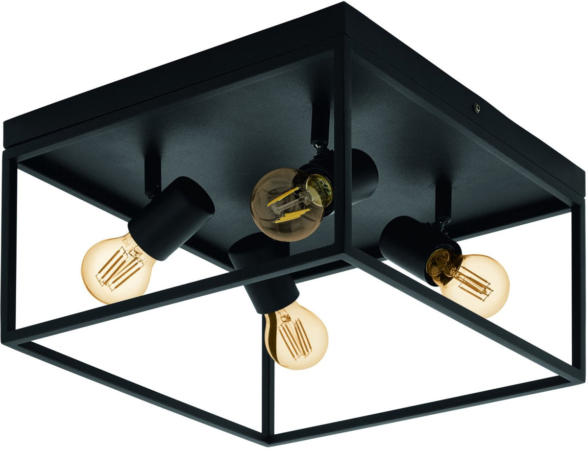 Eglo silentina plafondlamp - e27 - 36 cm - zwart