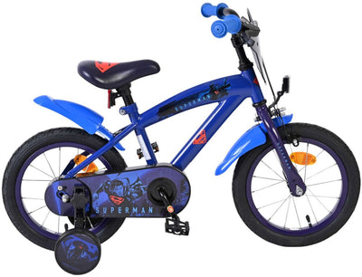 Superman children's bicycle - boys - 14 inches - blue