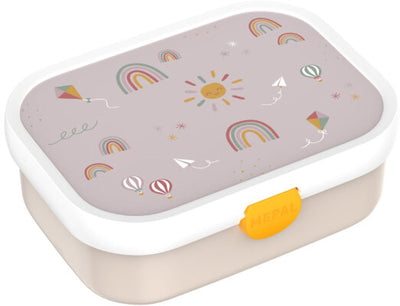 Fiambrera Mepal Campus - 750 ml - Fiambrera con compartimentos para niños - Apto para 4 sándwiches - Sunshine Rainbow