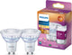 Philips led energiezuinige spot - 35 w - gu10 - dimbaar warmwit licht - 2 stuks - bespaar op energiekosten