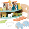 Classic World World Wooden Noah's Ark Boot Bouwset with Animals, 16dlg.