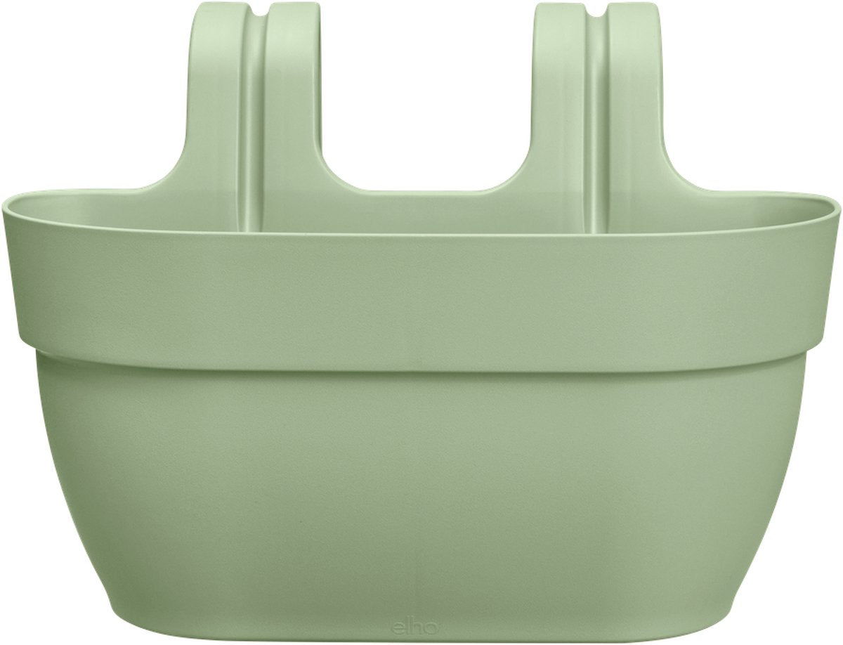 Elho vibia campana easy hanger m 36 - scatola da balcone con ganci per appendere - 100% plastica riciclata - ø 36,0 x h 26,5 cm - verde pistacchio