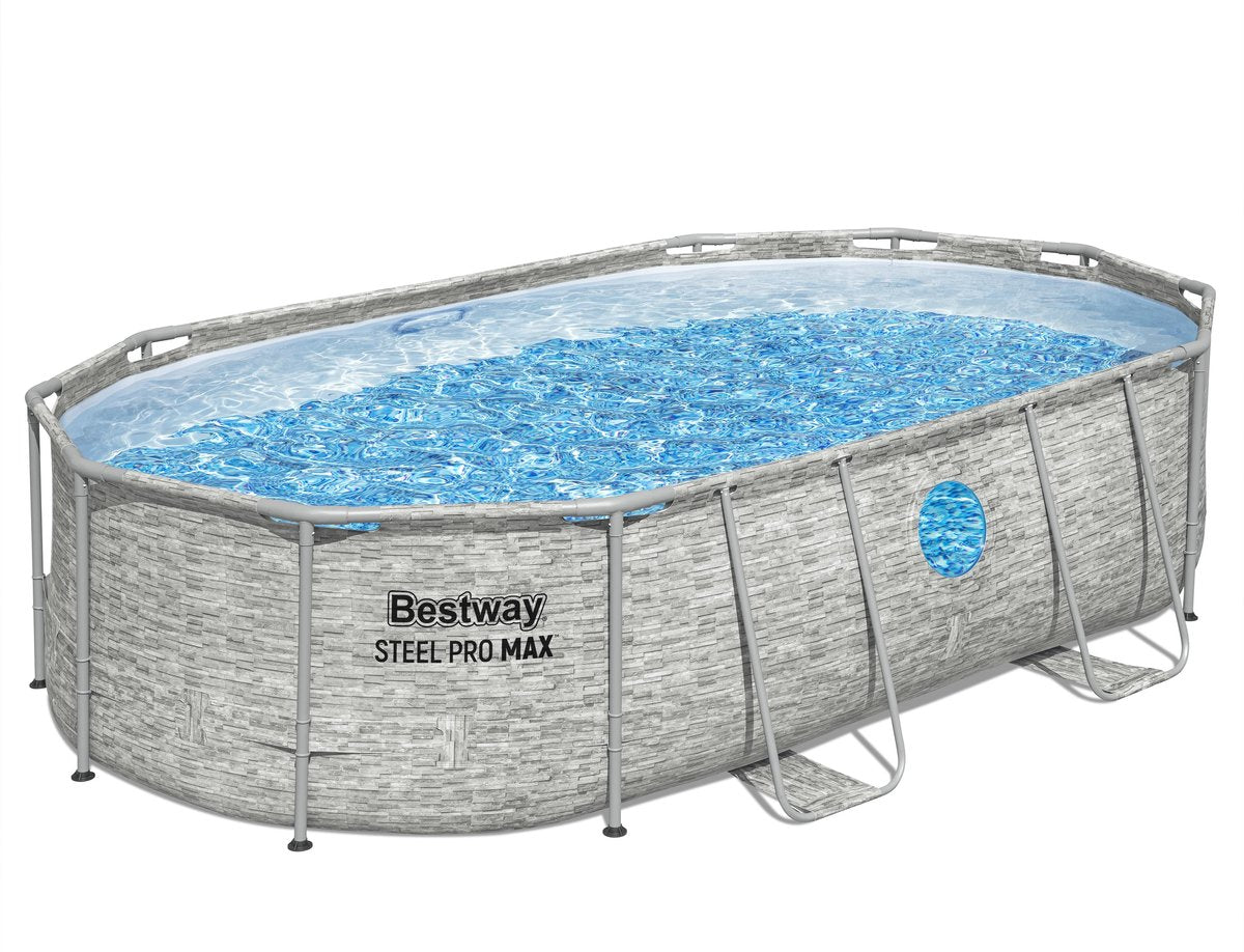 Bestway - power - steel - zwembadset - 488x305x107 - cm