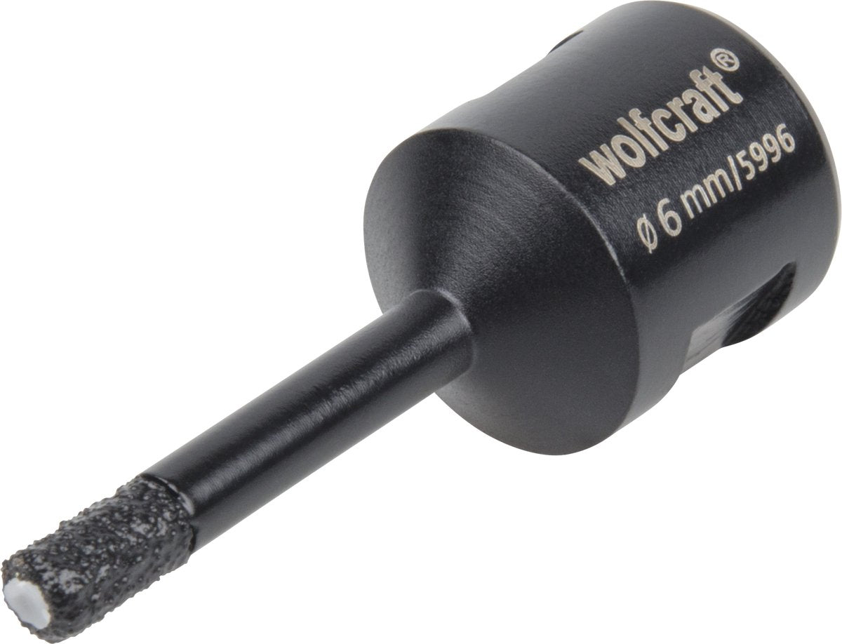 Wolfcraft - sega a tazza diamantata - punta diamantata - 6mm - punta per piastrelle - per smerigliatrice angolare - 5996000