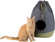 District 70 casa - cuccia pieghevole per gatti in cotone con cuscino - verde muschio - 45 x 45 x 60 cm