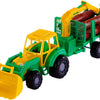 Cavallino Toys Cavallino Junior Tractor con remolque de grifo y madera, 46 cm