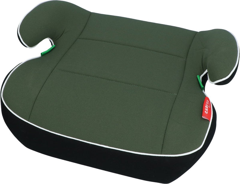Carkids asiento elevador i-size sam - cumple con el estándar i-size r-129 - para niños de 125-150 cm - funda lavable desenfundable - instalación flexible - verde negro