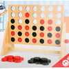 Pequeño juego de madera de pie 4 consecutivos