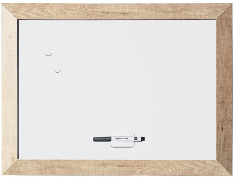 Bi-office bisilque kamashi - whiteboard - magnetisch - niet kantelbaar - met naturel kader