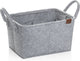 Kela bagno - cestino fay con 8 tasche interne 35x25x20 cm - feltro - grigio