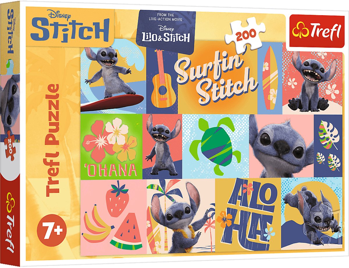 Puzzle Trefl Disney Stitch il film - 200 pezzi - Avventure hawaiane.