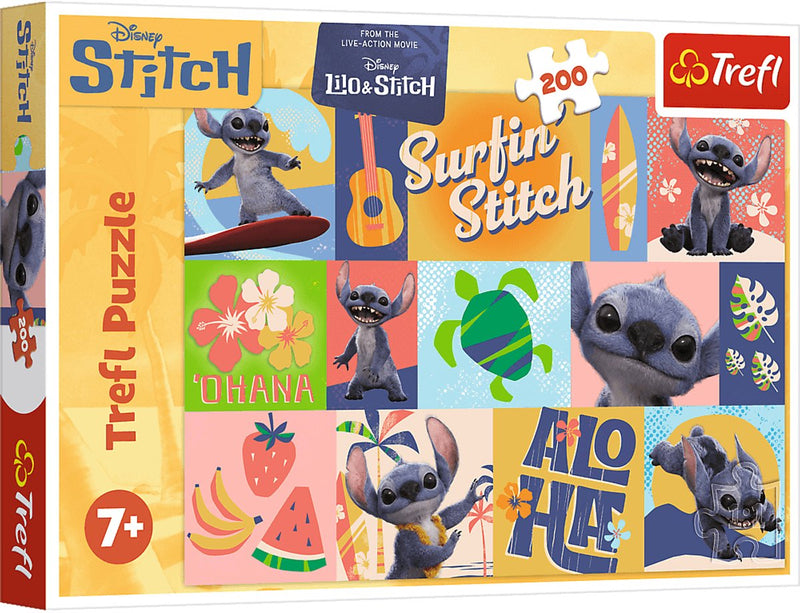 Puzzle Trefl Disney Stitch il film - 200 pezzi - Avventure hawaiane.
