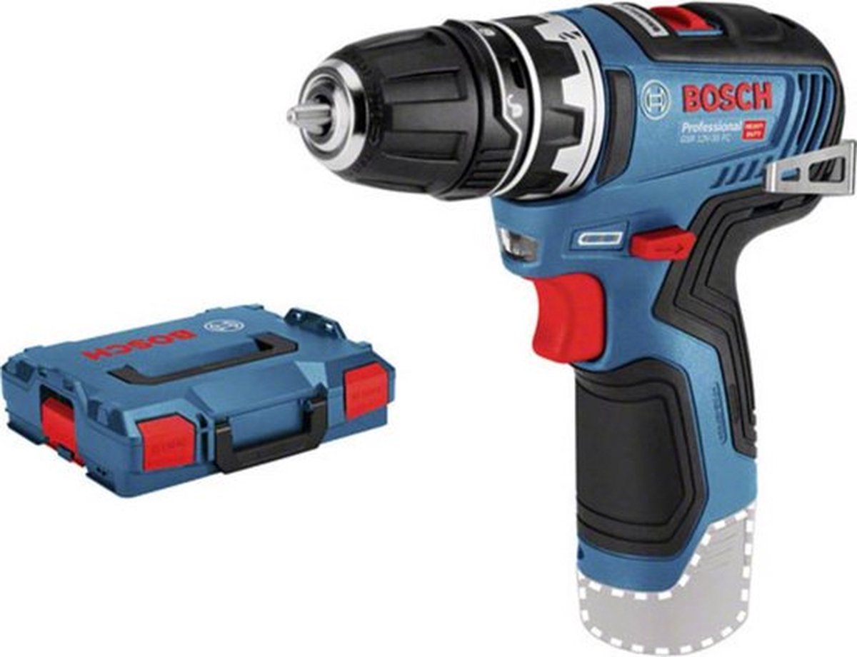 Bosch professional gsr 12v-35 fc accu schroefboormachine flexiclick 12v basic body + 1x hulpstuk in l-boxx - 06019h3002