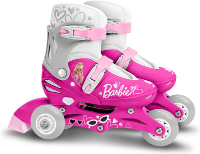 Mattel 2-in-1 Skates Hardboot adjustable pink white size 27-30